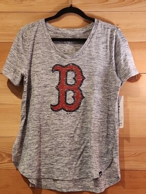 47 Brand Heather Gray Graphic Logo Tee